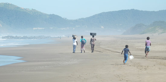 A beach scene on the Wild Coast