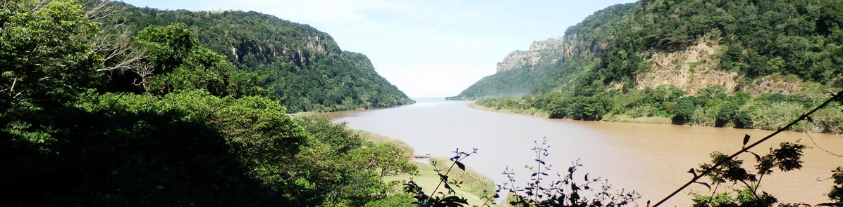 View of the Mzimvubu River from The Gates of Port St Johns